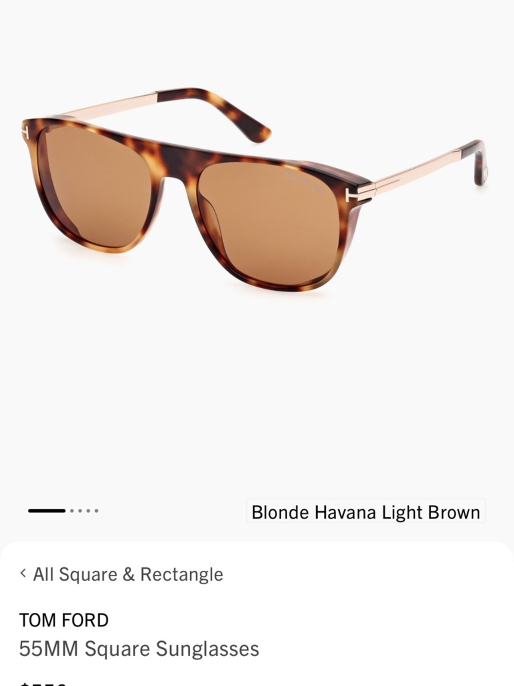 Tom Ford Blonde Havana Sunglasses in Light Brown